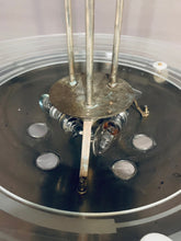 Load image into Gallery viewer, 1950s Art Deco Chrome & Glass Saturn Ring Chandelier