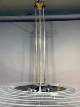 Load image into Gallery viewer, 1950s Art Deco Chrome & Glass Saturn Ring Chandelier