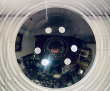 Load image into Gallery viewer, 1950s Art Deco Chrome & Glass Saturn Ring Chandelier