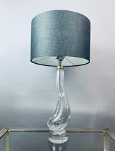 Load image into Gallery viewer, 1950s Val St Lambert Clear Glass 'Swan' Table Lamp
