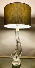 Load image into Gallery viewer, 1950s Val St Lambert Clear Glass 'Swan' Table Lamp
