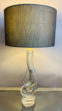 Load image into Gallery viewer, 1950s Val St Lambert Clear Glass 'Swan' Table Lamp