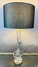 Load image into Gallery viewer, 1950s Val St Lambert Clear Glass 'Swan' Table Lamp