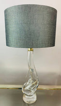 Load image into Gallery viewer, 1950s Val St Lambert Clear Glass 'Swan' Table Lamp