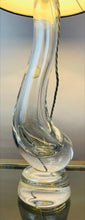 Load image into Gallery viewer, 1950s Val St Lambert Clear Glass 'Swan' Table Lamp