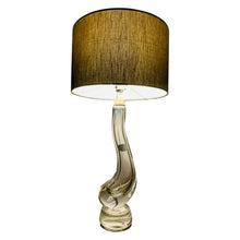 Load image into Gallery viewer, 1950s Val St Lambert Clear Glass 'Swan' Table Lamp
