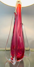 Load image into Gallery viewer, 1950s Val St Lambert Pink & Clear Glass Table Lamp