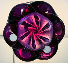 Load image into Gallery viewer, 1950s Val St Lambert Purple Twisted Glass Lamp Base