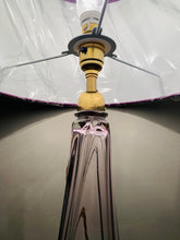 Load image into Gallery viewer, 1950s Val St Lambert Purple & Clear Glass Table Lamp