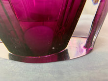 Load image into Gallery viewer, 1950s Val St Lambert Purple & Clear Glass Table Lamp