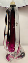 Load image into Gallery viewer, 1950s Val St Lambert Purple Glass Table Lamp