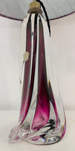 Load image into Gallery viewer, 1950s Val St Lambert Purple Glass Table Lamp