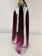 Load image into Gallery viewer, 1950s Val St Lambert Purple Glass Table Lamp