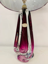Load image into Gallery viewer, 1950s Val St Lambert Purple Glass Table Lamp