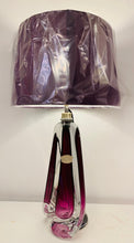 Load image into Gallery viewer, 1950s Val St Lambert Purple Glass Table Lamp