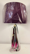 Load image into Gallery viewer, 1950s Val St Lambert Purple Glass Table Lamp