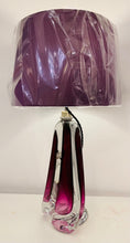 Load image into Gallery viewer, 1950s Val St Lambert Purple Glass Table Lamp