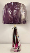 Load image into Gallery viewer, 1950s Val St Lambert Purple Glass Table Lamp