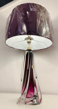 Load image into Gallery viewer, 1950s Val St Lambert Purple Glass Table Lamp