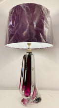 Load image into Gallery viewer, 1950s Val St Lambert Purple Glass Table Lamp
