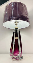 Load image into Gallery viewer, 1950s Val St Lambert Purple Glass Table Lamp