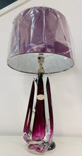 Load image into Gallery viewer, 1950s Val St Lambert Purple Glass Table Lamp
