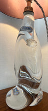 Load image into Gallery viewer, 1950s Val St Lambert Swirled Clear Glass Lamp Base