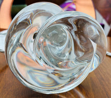 Load image into Gallery viewer, 1950s Val St Lambert Swirled Clear Glass Lamp Base