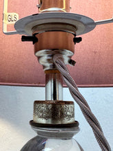 Load image into Gallery viewer, 1950s Val St Lambert Swirled Clear Glass Lamp Base