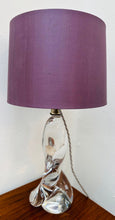 Load image into Gallery viewer, 1950s Val St Lambert Swirled Clear Glass Lamp Base