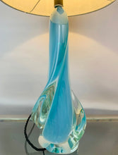 Load image into Gallery viewer, 1950s Val St Lambert Turquoise Table Lamp