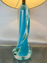 Load image into Gallery viewer, 1950s Val St Lambert Turquoise Table Lamp