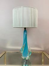 Load image into Gallery viewer, 1950s Val St Lambert Turquoise Table Lamp