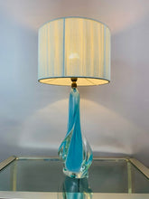 Load image into Gallery viewer, 1950s Val St Lambert Turquoise Table Lamp