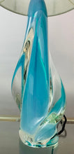 Load image into Gallery viewer, 1950s Val St Lambert Turquoise Table Lamp