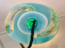 Load image into Gallery viewer, 1950s Val St Lambert Turquoise Table Lamp