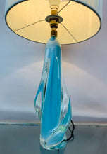 Load image into Gallery viewer, 1950s Val St Lambert Turquoise Table Lamp