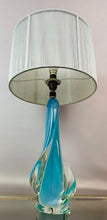 Load image into Gallery viewer, 1950s Val St Lambert Turquoise Table Lamp