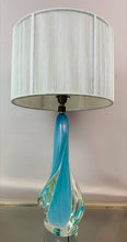 Load image into Gallery viewer, 1950s Val St Lambert Turquoise Table Lamp