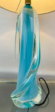 Load image into Gallery viewer, 1950s Val St Lambert Turquoise Table Lamp