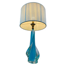 Load image into Gallery viewer, 1950s Val St Lambert Turquoise Table Lamp