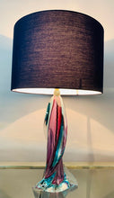 Load image into Gallery viewer, 1950s Val St Lambert Turquoise Glass Lamp
