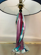 Load image into Gallery viewer, 1950s Val St Lambert Turquoise Glass Lamp