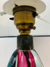 Load image into Gallery viewer, 1950s Val St Lambert Turquoise Glass Lamp
