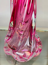 Load image into Gallery viewer, 1950s Val St Lambert Pink Twisted Glass Lamp Base