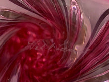 Load image into Gallery viewer, 1950s Val St Lambert Pink Twisted Glass Lamp Base