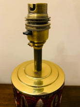 Load image into Gallery viewer, 1950s Val St Lambert Ruby Red Crystal Table Lamp