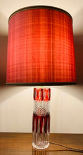 Load image into Gallery viewer, 1950s Val St Lambert Ruby Red Crystal Table Lamp