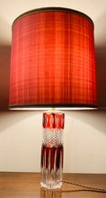 Load image into Gallery viewer, 1950s Val St Lambert Ruby Red Crystal Table Lamp