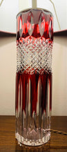 Load image into Gallery viewer, 1950s Val St Lambert Ruby Red Crystal Table Lamp